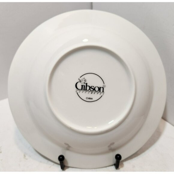 Gibson Housewares Christmas Charm Delight Holly Berry Rimmed Soup Bowls Set of 4 - Picture 5 of 10